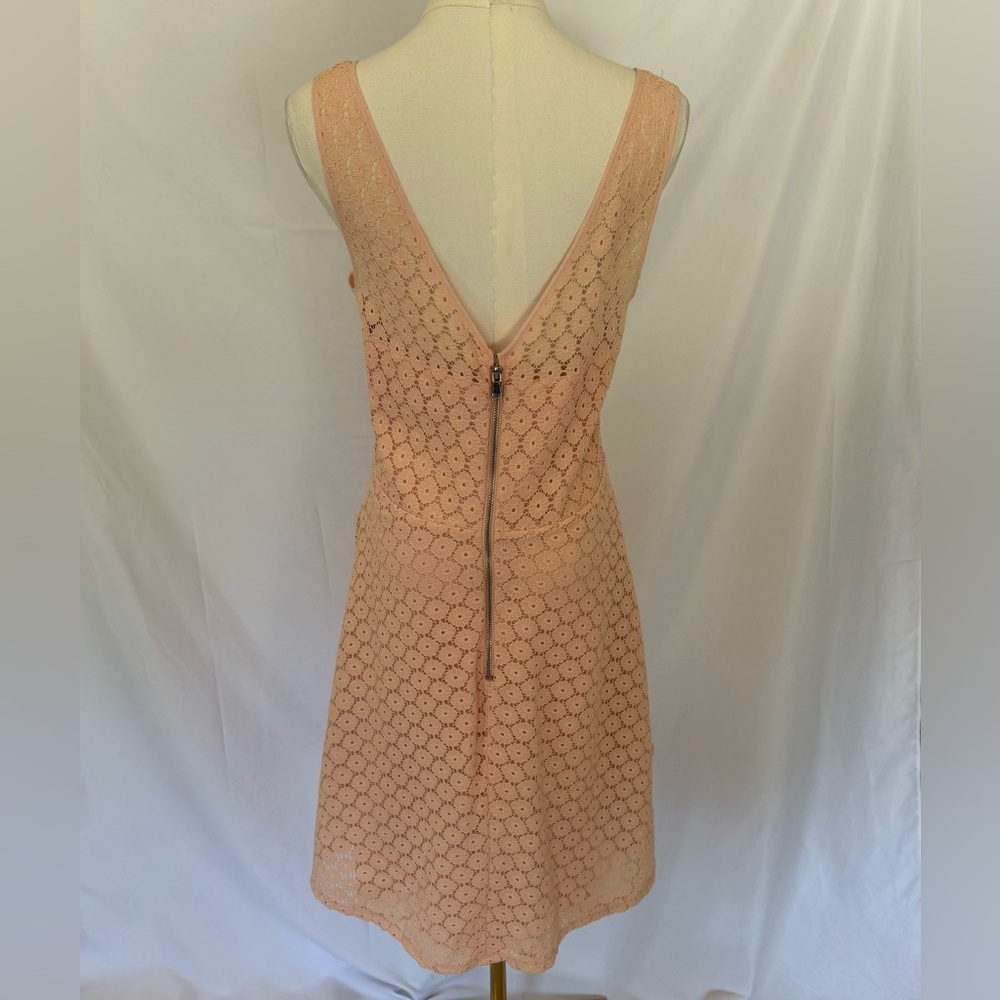 Betsey Johnson Peach Medallion Lace Fit & Flare Tea Dress Size 14 - Picture 3 of 10